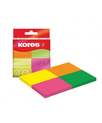 Notes autoadeziv 38x51mm KORES 4 culori/set