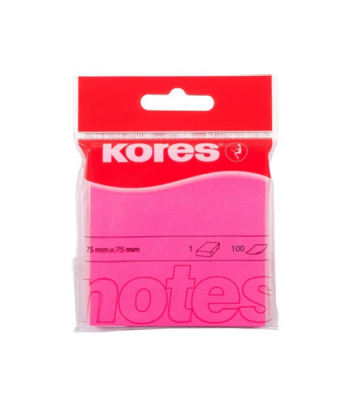 Notes autoadeziv 76x76, 100 file/set, culori intense 