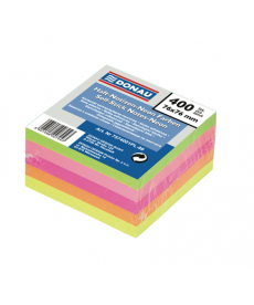 Notes autoadeziv cub 76X76, 5 culori/set, 500 file/set, culori neon