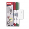 Marker whiteboard/flipchart 3mm Kores, varf rotund - 4/set