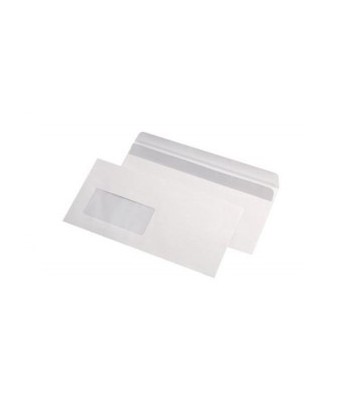 Plic alb DL – siliconic cu fereastra